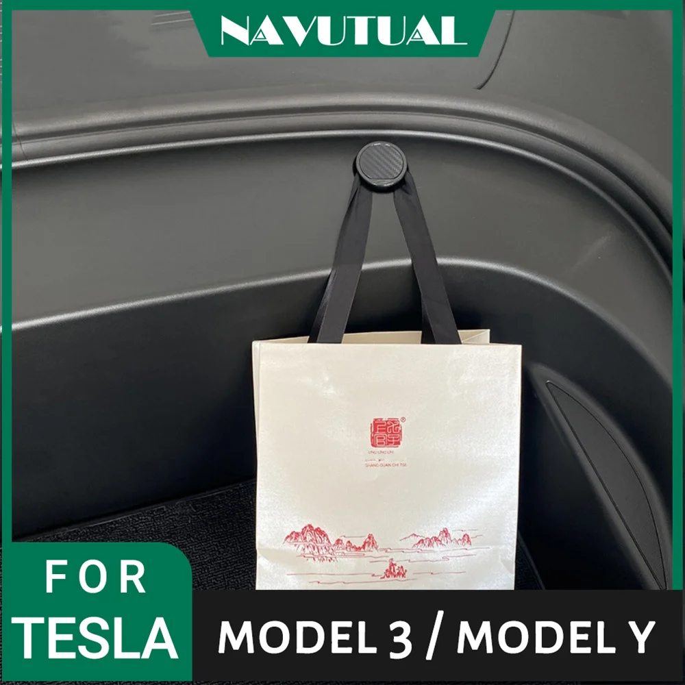 

2 шт. для Tesla Model 3 2021 - 2023 запасная коробка для переднего багажника, органайзер, крючок, скрытые зажимы для багажа, аксессуары для интерьера автомобиля