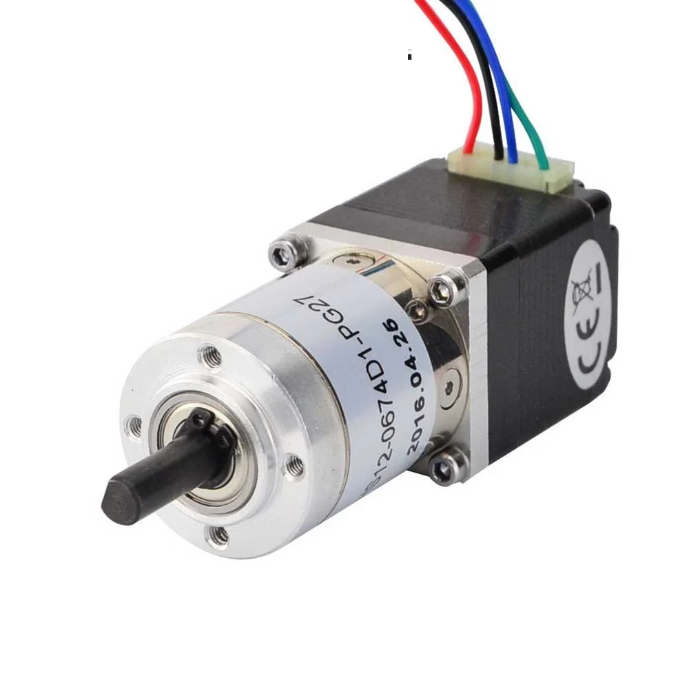 27:1 Planetary Gearbox Dual Shaft Nema 11 Stepper Motor 0.67A 4-lead for DIY Robot 
27:1 Planetary Gearbox Dual Shaft Nema 11 Stepper Motor 0.67A 4-lead for DIY Robot