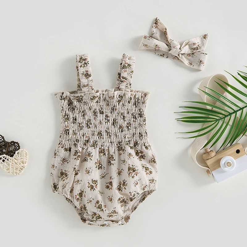 Одежда для малышей, комбинезон для девочек с цветочным принтом, без рукавов, с лентой для волос, летний наряд, детская одежда
Одежда для малышей, комбинезон для девочек с цветочным принтом, без рукавов, с лентой для волос, летний наряд, детская одежда