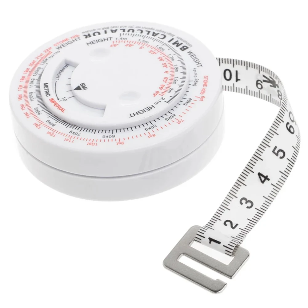 1 Pc Tape Measure BMI Body Mass Index Push-button Retractable Locking Tape 150cm Calculator Diet Easy By Yourself Measures Tools
1 Pc Tape Measure BMI Body Mass Index Push-button Retractable Locking Tape 150cm Calculator Diet Easy By Yourself Measures Tools