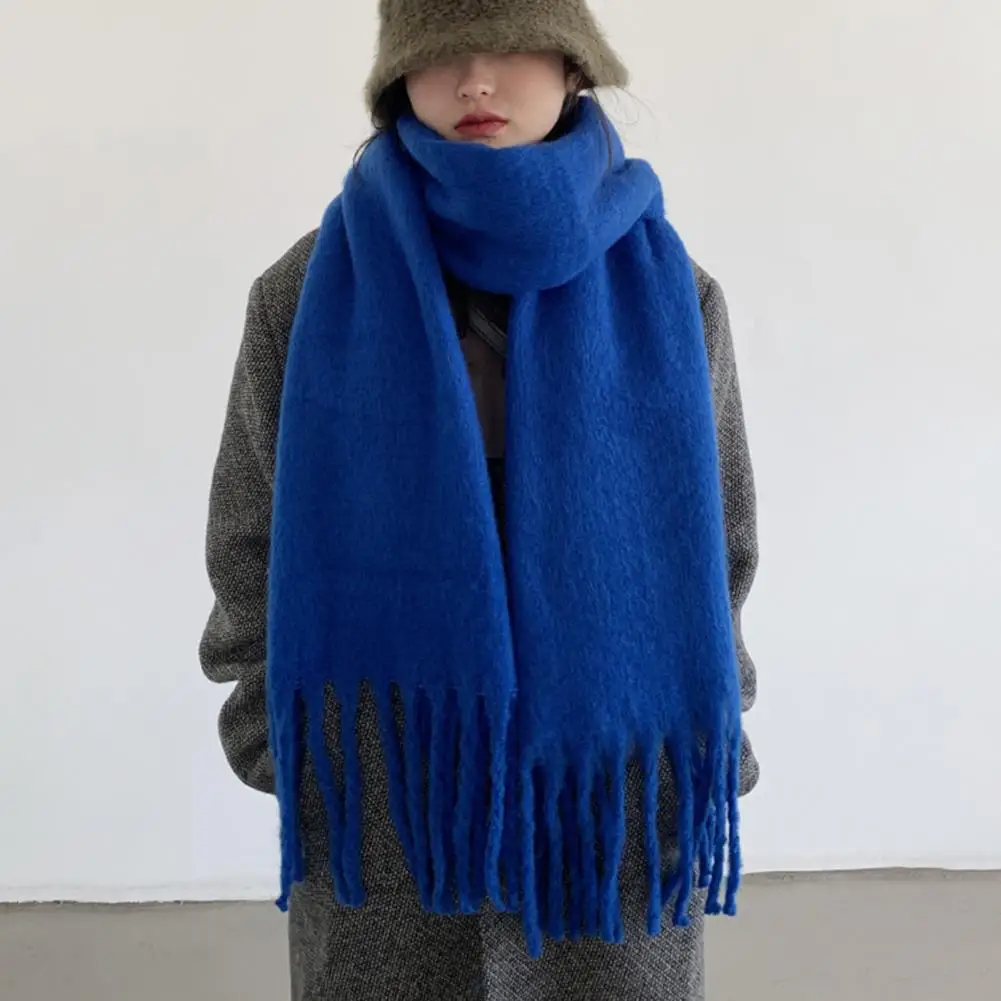 Women Winter Solid Color Scarf Tassel Trim Imitation Cashmere Thick Shawl Elegant Large Long Warm Scarf Fashion Accessories
Women Winter Solid Color Scarf Tassel Trim Imitation Cashmere Thick Shawl Elegant Large Long Warm Scarf Fashion Accessories