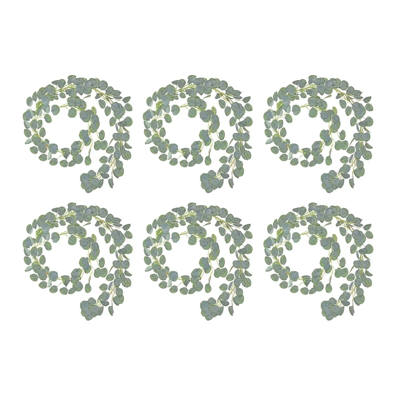 6Packs Artificial Plants Eucalyptus Leaves Vines Green Eucalyptus Wreath for Wedding Banquet Birthday Party Decoration
6Packs Artificial Plants Eucalyptus Leaves Vines Green Eucalyptus Wreath for Wedding Banquet Birthday Party Decoration