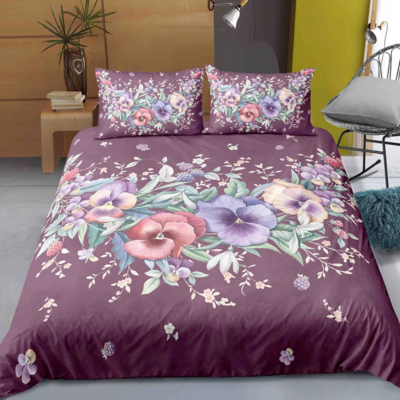 Bedding Set with Pillowcase Floral Pattern Printed Polyester Duvet Cover Set Flowers Quilt Cover Double Full Queen King Size
Bedding Set with Pillowcase Floral Pattern Printed Polyester Duvet Cover Set Flowers Quilt Cover Double Full Queen King Size