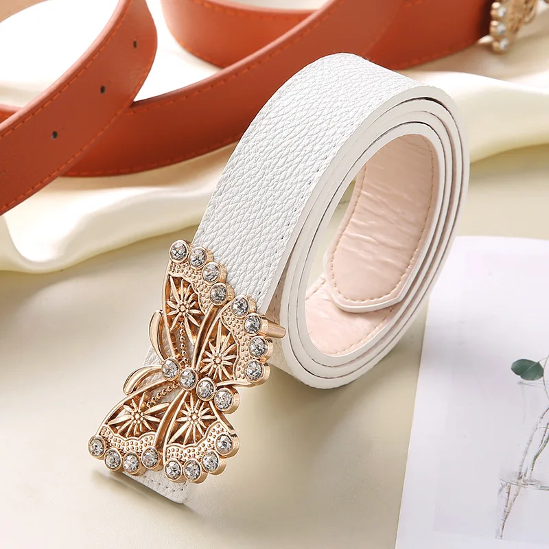 GOOWAIL Butterfly Rhinestones Designer Belts For Women High Quality Ladies Jeans Belt Luxury Brand Waist Strap Dress Waistband
GOOWAIL Butterfly Rhinestones Designer Belts For Women High Quality Ladies Jeans Belt Luxury Brand Waist Strap Dress Waistband