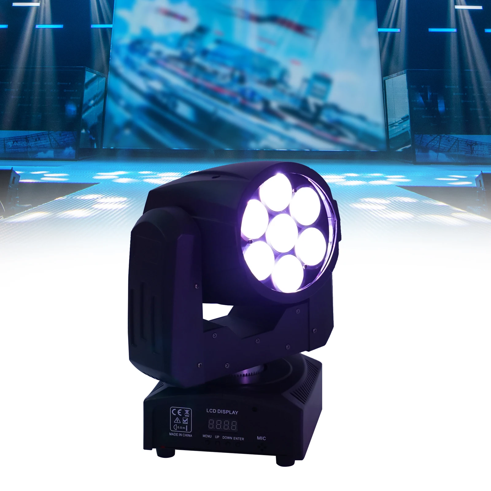 7 RGB Led Stage Lights, Sound Activated DMX Uplighting, LED Lights, 3 Modes LED Uplights for Events Wedding Party Festival (1 P
7 RGB Led Stage Lights, Sound Activated DMX Uplighting, LED Lights, 3 Modes LED Uplights for Events Wedding Party Festival (1 P