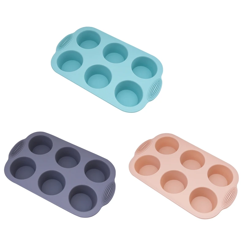 Силиконовая противопригарная форма для выпечки с 6 отверстиями 
Силиконовая противопригарная форма для выпечки с 6 отверстиями