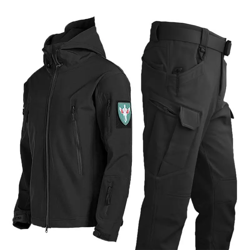 Outdoor shark skin soft shell suit suit men windbreak army fan tactical coat winter fleece thick mountaineering suit
Outdoor shark skin soft shell suit suit men windbreak army fan tactical coat winter fleece thick mountaineering suit