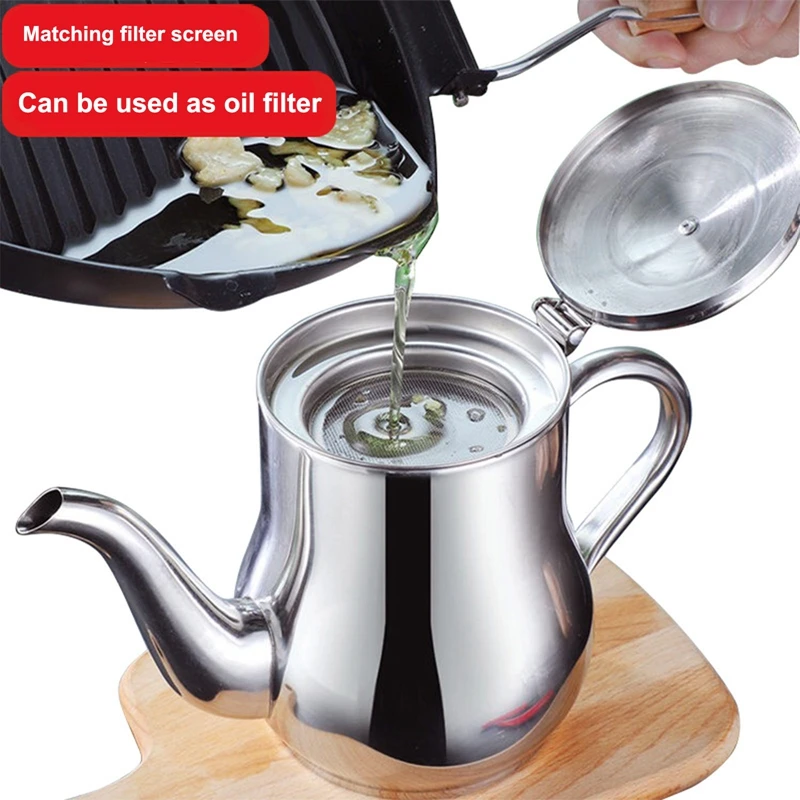 Oil Pot Filter Household Stainless Steel Leak-proof Flask Ounce Pot Pour Oil Bottle Kitchen Supplies Oil Tank Seasoning Tank
Oil Pot Filter Household Stainless Steel Leak-proof Flask Ounce Pot Pour Oil Bottle Kitchen Supplies Oil Tank Seasoning Tank