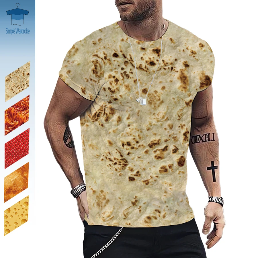 Food Pancakes Bread Graphic 3D Print Oversized Men T-shirt Unisex Streetwear Round Neck Popular Funny Summer Men's Clothing
Food Pancakes Bread Graphic 3D Print Oversized Men T-shirt Unisex Streetwear Round Neck Popular Funny Summer Men's Clothing