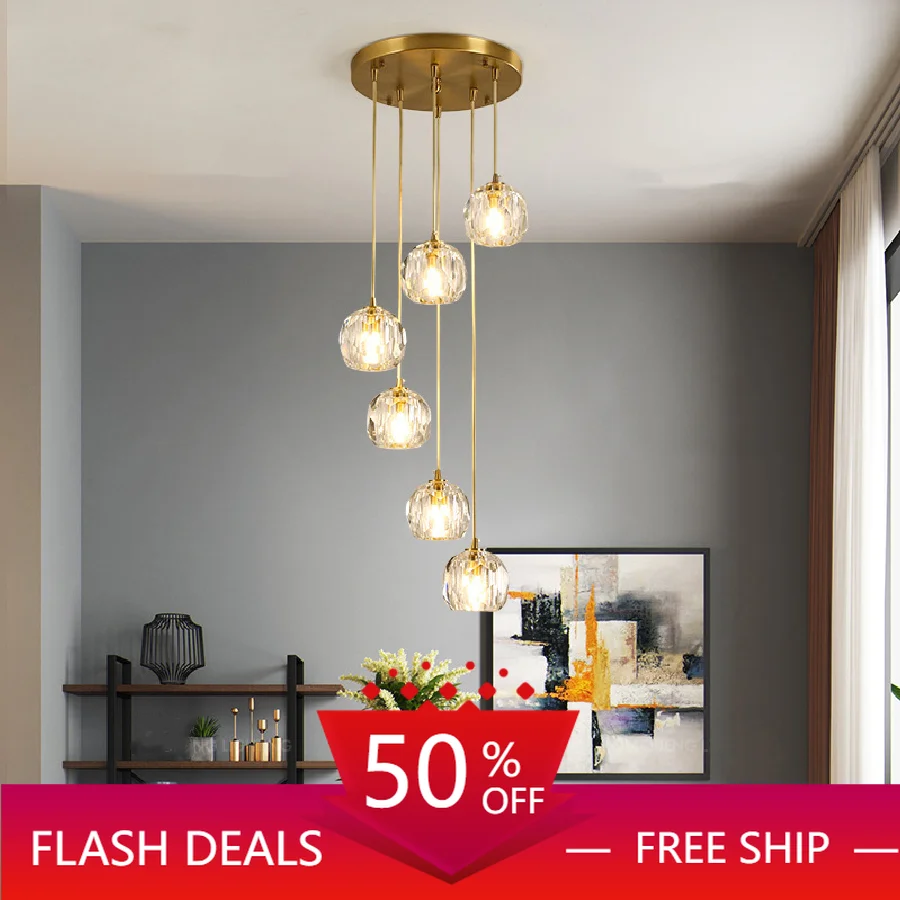 Роскошная хрустальная подвесная люстра K9, медная лампа для гостиной, кухни, украшение для дома, потолочный светильник, аксессуары 
Роскошная хрустальная подвесная люстра K9, медная лампа для гостиной, кухни, украшение для дома, потолочный светильник, аксессуары