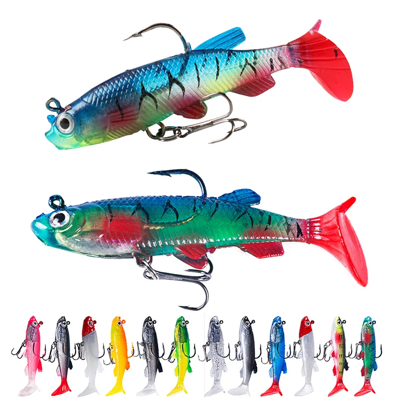 5Pcs/Set Fishing Lures Silicone Jigging Wobblers Hooks Soft Bait 8cm/12g Artificial Swimbait Pesca Bass Pike Carp PlasticTackle
5Pcs/Set Fishing Lures Silicone Jigging Wobblers Hooks Soft Bait 8cm/12g Artificial Swimbait Pesca Bass Pike Carp PlasticTackle