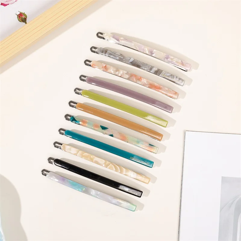 2022 New Acetate Hair Clips Women Simple Colorful Solid Color Hair Clips for Girls Hair Accessories Fine Edge Hair Barrettes New 
2022 New Acetate Hair Clips Women Simple Colorful Solid Color Hair Clips for Girls Hair Accessories Fine Edge Hair Barrettes New