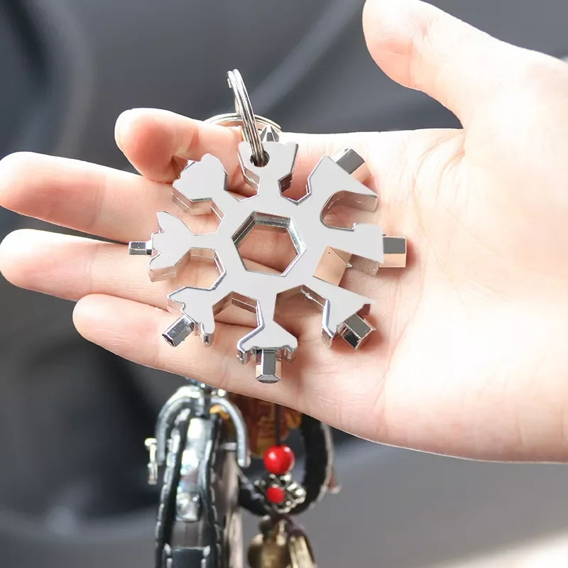 snowflake wrench octagonal shape multi purpose outdoor portable tool 18 in one multifunctional wrench With ring
snowflake wrench octagonal shape multi purpose outdoor portable tool 18 in one multifunctional wrench With ring