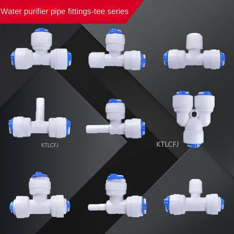 Reverse Osmosis Quick Coupling 1/4 Hose Connection Tee Y Connector 2 Way Equal Elbow Straight RO Water Plastic Pipe Fitting
Reverse Osmosis Quick Coupling 1/4 Hose Connection Tee Y Connector 2 Way Equal Elbow Straight RO Water Plastic Pipe Fitting
