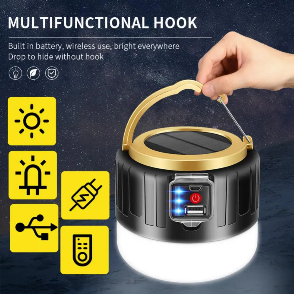 60/280 Watts Solar LED Camping Light USB Rechargeable Bulb For Outdoor Tent Lamp Portable Lanterns Emergency Lights For BBQ Hiki
60/280 Watts Solar LED Camping Light USB Rechargeable Bulb For Outdoor Tent Lamp Portable Lanterns Emergency Lights For BBQ Hiki