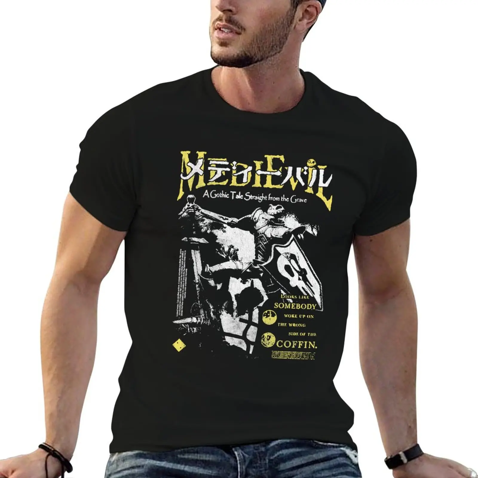 MediEvil-футболка Bootleg тяжелые весы аниме-фигурки летний топ мужские футболки с