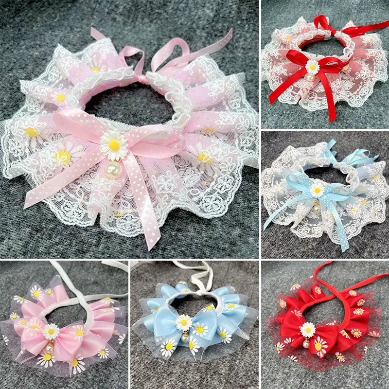 Кружевной Слюнявчик с милым котом, Слюнявчик с бантом, жемчужным цветком, ожерелье для кошек и собак, аксессуары для домашних животных, Лидер продаж
Кружевной Слюнявчик с милым котом, Слюнявчик с бантом, жемчужным цветком, ожерелье для кошек и собак, аксессуары для домашних животных, Лидер продаж