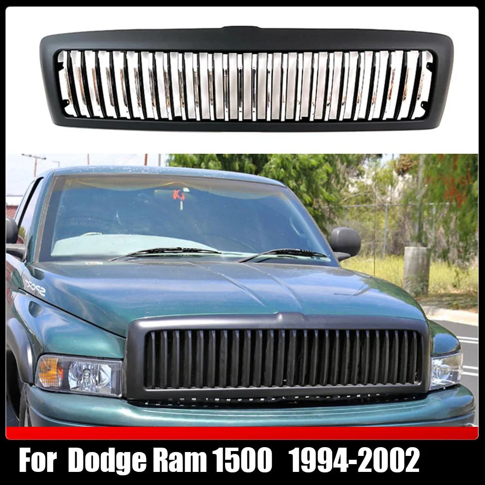 

Modified Radiator Trims Cover Racing Grill Grills Hood Mesh Front Grille Upper Bumper Grilles For Dodge Ram 1500 1994-2002