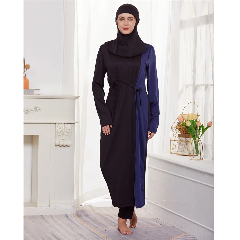 

3PCS Muslim Modest Burkini Swimwear Abaya Swimsuit For Women Abayas Hijab Islamic Long Sleeve Full Cover Ups Swimming Suit Swim