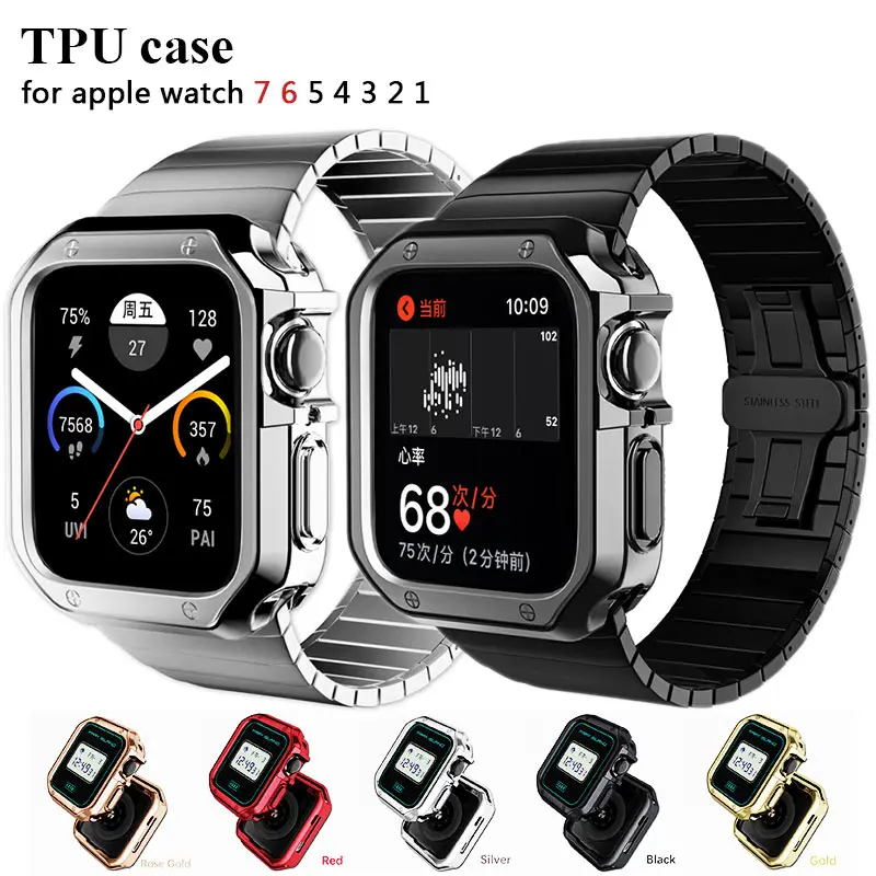 Watch Cover for Apple Watch Cover Case 7 6 SE 5 4 41MM 45MM Soft Clear TPU Screen Protector for iWatch 7 6 4 3 44MM 40MM
Watch Cover for Apple Watch Cover Case 7 6 SE 5 4 41MM 45MM Soft Clear TPU Screen Protector for iWatch 7 6 4 3 44MM 40MM