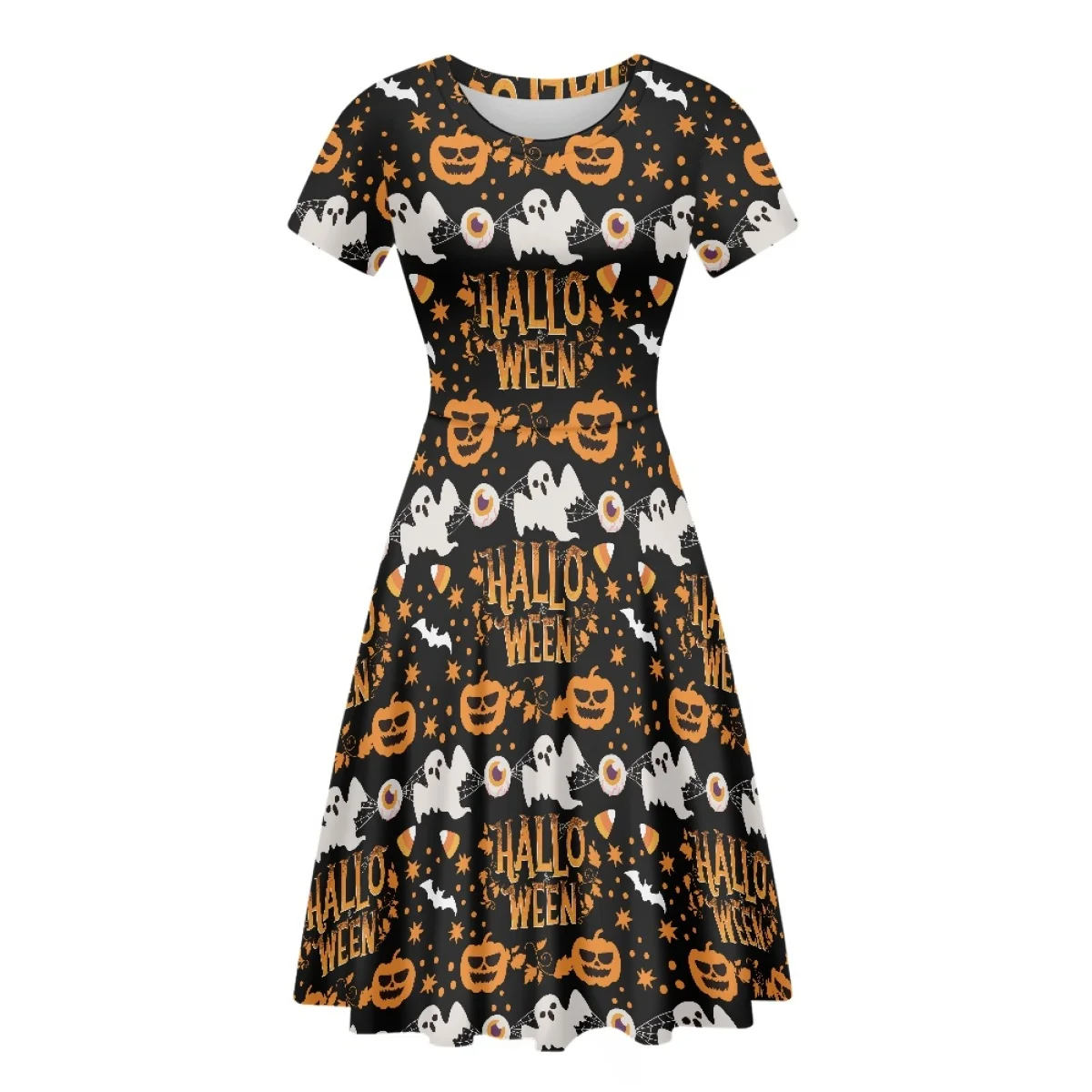 Cumagical Women Fashion Casual Halloween Dresses Print Round Neck Short-Sleeved Costume Large Size Long Halloween Vintage
Cumagical Women Fashion Casual Halloween Dresses Print Round Neck Short-Sleeved Costume Large Size Long Halloween Vintage