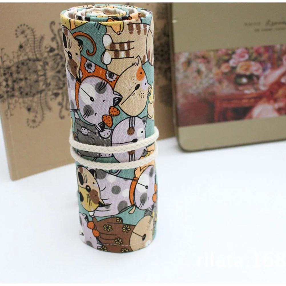 Roll Case Holder Coloredcanvas Storage Pouch Portabledrawing Diy Pen Bag Wrap Pattern Cat Cartoon Knitting
Roll Case Holder Coloredcanvas Storage Pouch Portabledrawing Diy Pen Bag Wrap Pattern Cat Cartoon Knitting