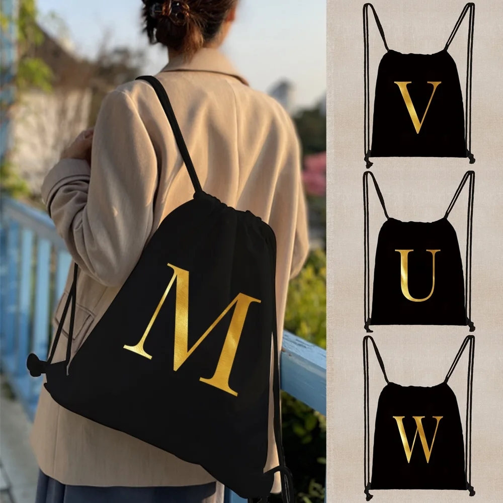 2023 Canvas Drawstring Backpack Gym Bags for Women Outdoor Sports Swimming Organizer 26 Letter Print Shoulder School Bag Tote
2023 Canvas Drawstring Backpack Gym Bags for Women Outdoor Sports Swimming Organizer 26 Letter Print Shoulder School Bag Tote