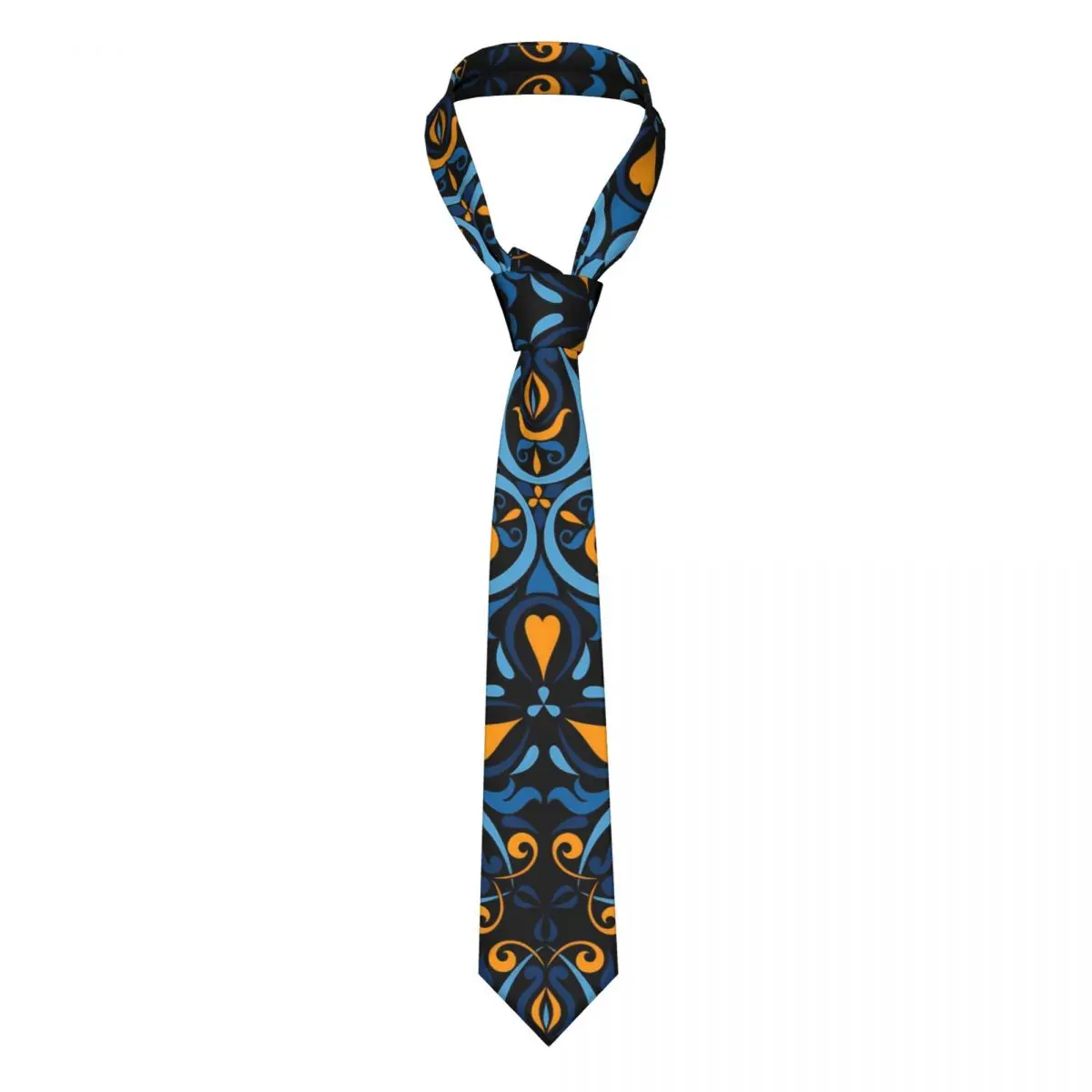 

Floral Mandal Tie Vintage Print Office Polyester Silk Neck Ties Men Gift Shirt Pattern Cravat