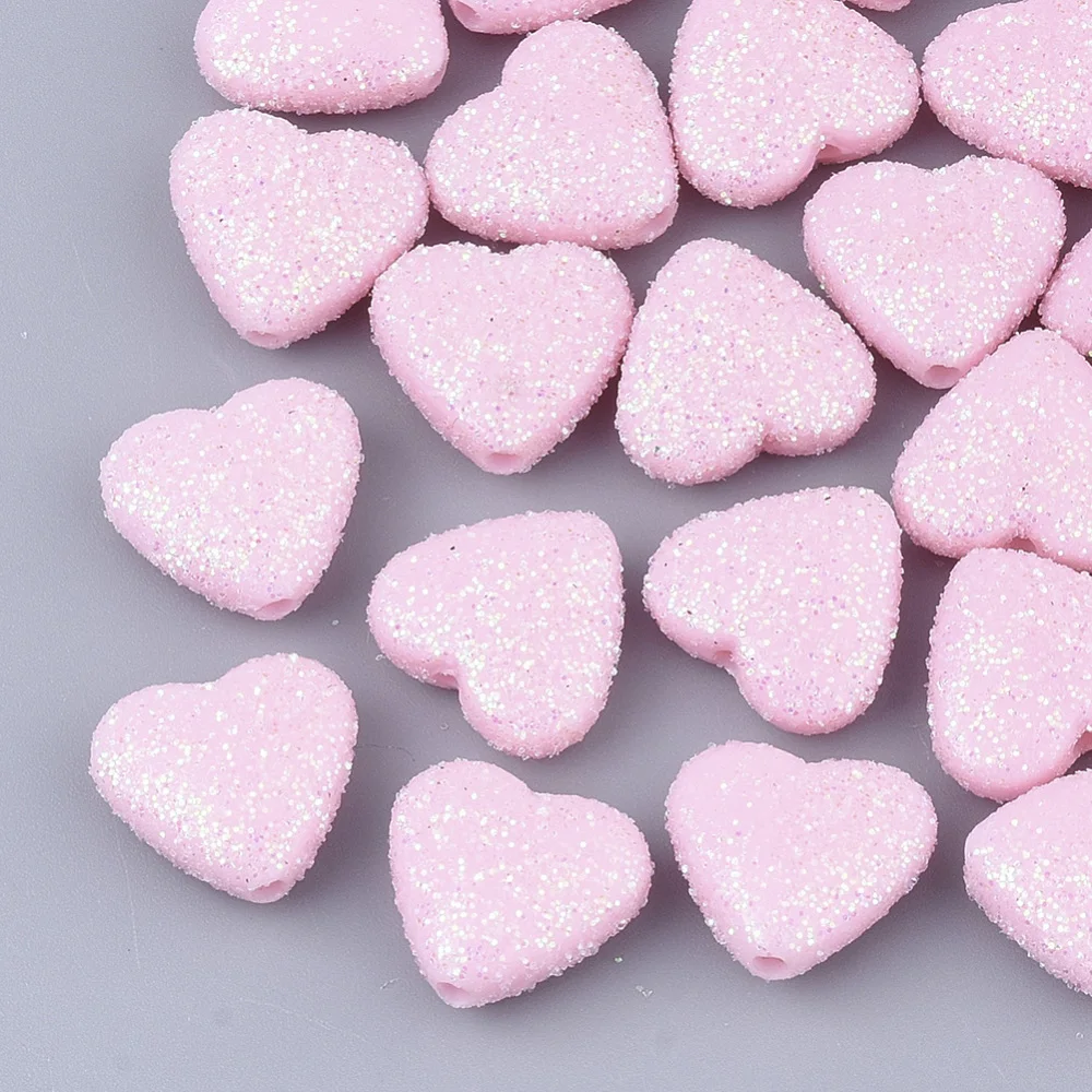 50PCS Opaque Acrylic Beads with Glitter Powder Heart Pearl Pink 12 5x13 5x6mm Hole: 1 5mm
50PCS Opaque Acrylic Beads with Glitter Powder Heart Pearl Pink 12 5x13 5x6mm Hole: 1 5mm