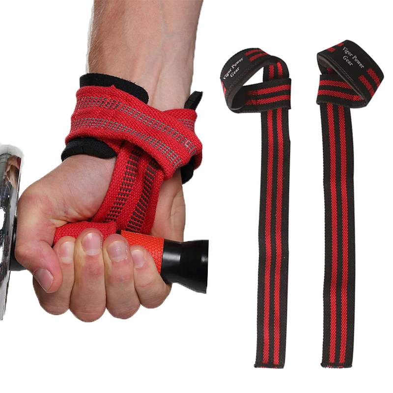 

Weightlifting Wrist Straps Fitness Bodybuilding Training Gym Crossfit Adjustable Lifting Wraps Non-Slip Flex Grip Bands