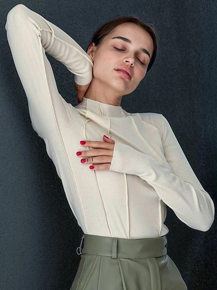 JULISSA MO Knit Round Neck Patchwork Top Women Elegant Long Sleeve Slim Fit T-shirt Casual Basics Tops 2023 Spring
JULISSA MO Knit Round Neck Patchwork Top Women Elegant Long Sleeve Slim Fit T-shirt Casual Basics Tops 2023 Spring