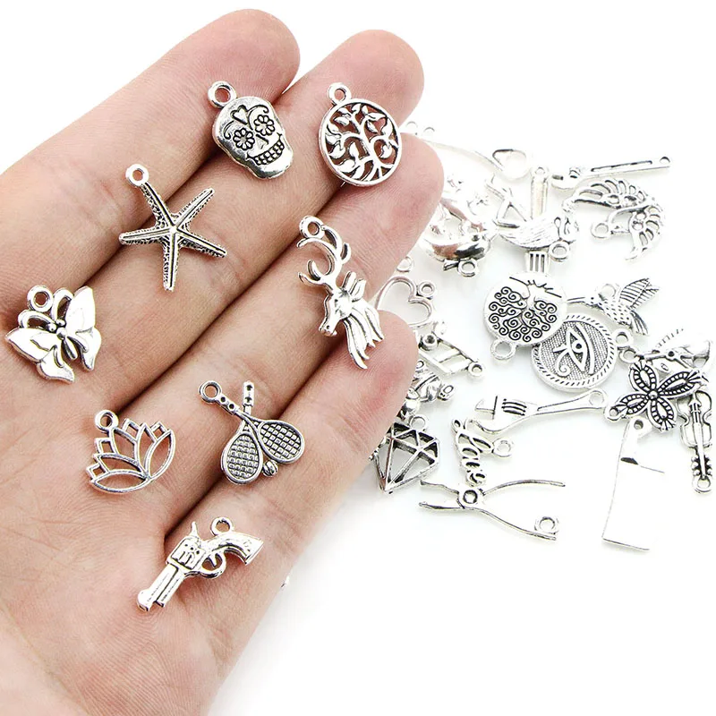 50pcs Antique Metal Charms Pendants Fit Bracelet Neacklace Keyring DIY Jewelry Making Accessories
50pcs Antique Metal Charms Pendants Fit Bracelet Neacklace Keyring DIY Jewelry Making Accessories
