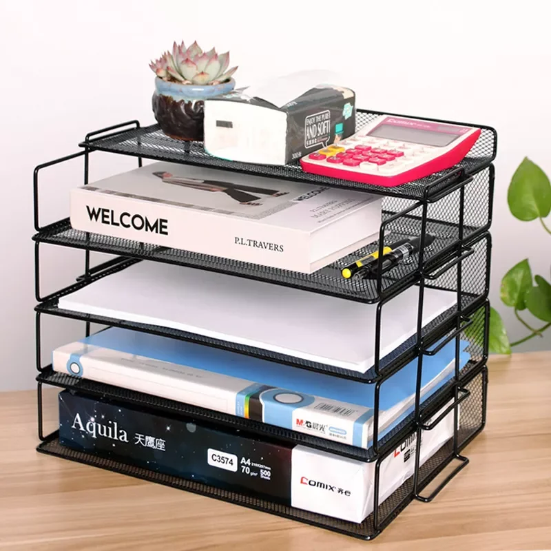 Desktop A4 Multi-Layer Metal File Rack Can Be Superimposed Storage Box Folder File Rack Iron Art Shelf
Desktop A4 Multi-Layer Metal File Rack Can Be Superimposed Storage Box Folder File Rack Iron Art Shelf