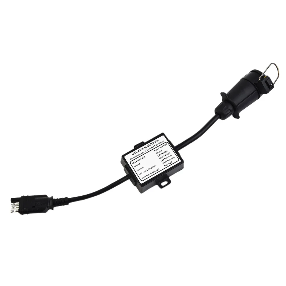 USA 4-Pin Flat Plug To European7-Pin Trailer Light Converter For Separating "stop" Signal From The Two-Wire System US Vehicle
USA 4-Pin Flat Plug To European7-Pin Trailer Light Converter For Separating "stop" Signal From The Two-Wire System US Vehicle