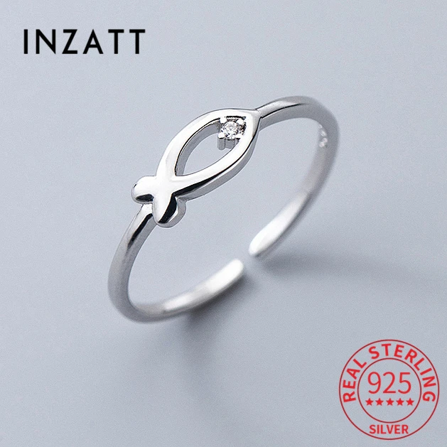 INZATT Real 925 Sterling Silver Zircon Fish Animal Adjustable Ring For Fashion Women Classic Fine Jewelry Minimalist Bijoux
INZATT Real 925 Sterling Silver Zircon Fish Animal Adjustable Ring For Fashion Women Classic Fine Jewelry Minimalist Bijoux