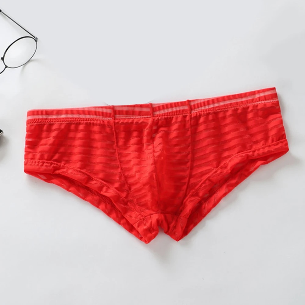 Men See Through Briefs Striped Underwear Soft Bulge Pouch Underpants Sheer Bikini Trunks Male Breathable Panties Sheer Knicker
Men See Through Briefs Striped Underwear Soft Bulge Pouch Underpants Sheer Bikini Trunks Male Breathable Panties Sheer Knicker