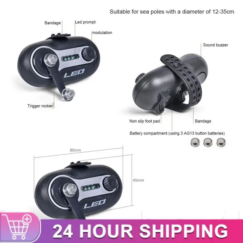Universal Led Light Fish Bite Indicator Water Resistant Fishing Indicator Easy To Install Electronic Fish Bite Alarm
Universal Led Light Fish Bite Indicator Water Resistant Fishing Indicator Easy To Install Electronic Fish Bite Alarm