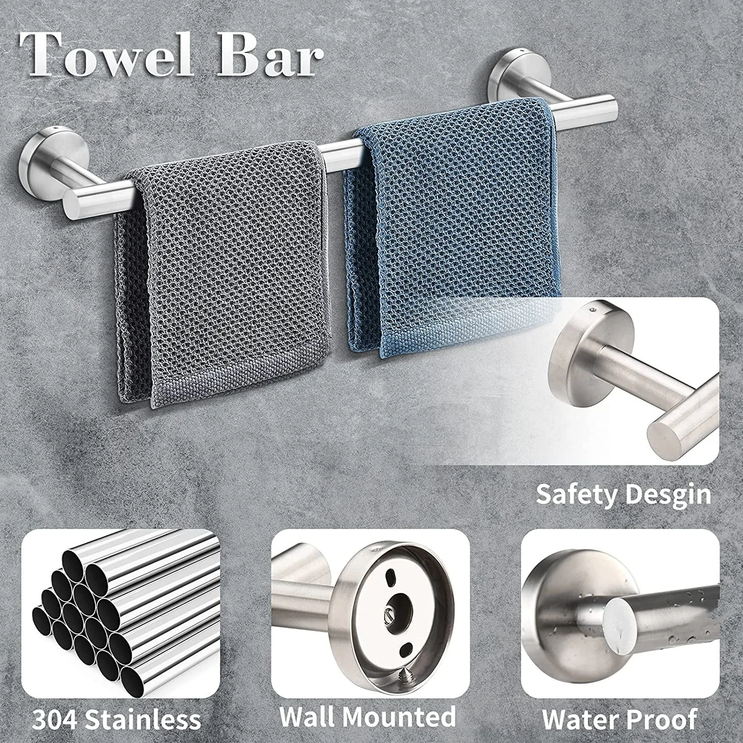 Silver Bathroom Hardware Set Bathroom Towel Rack Wall Mount Towel Bar Set Include Hand Towel Bar Toilet Paper Holder Towel Ring
Silver Bathroom Hardware Set Bathroom Towel Rack Wall Mount Towel Bar Set Include Hand Towel Bar Toilet Paper Holder Towel Ring