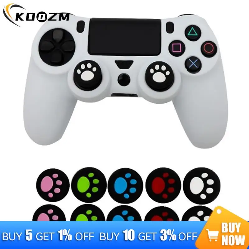 

4pcs Cat Paw Thumb Stick Grip Cap Cover For PS3 / PS4 / PS5 / Xbox One / Xbox 360 Controller Gamepad Joystick Case Accessories