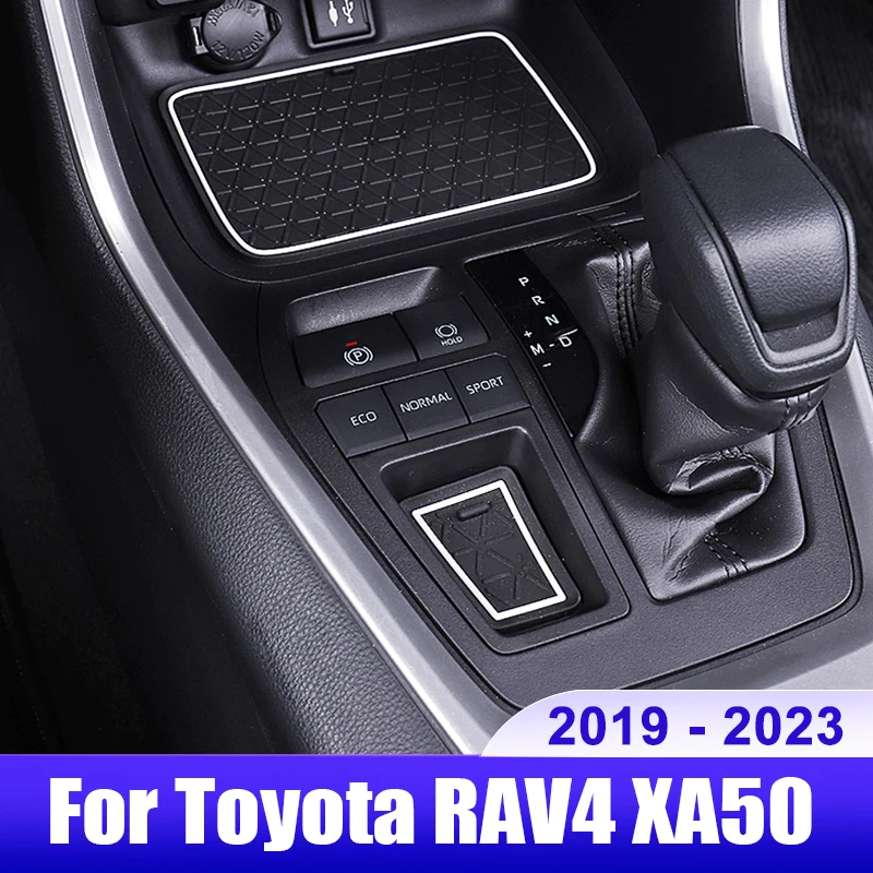 

Для Toyota RAV4 2019 2020 2021 2022 RAV 4 XA50 Гибридный автомобильный Противоскользящий слот для ворот коврик для чашки нескользящая резиновая накладка аксессуары