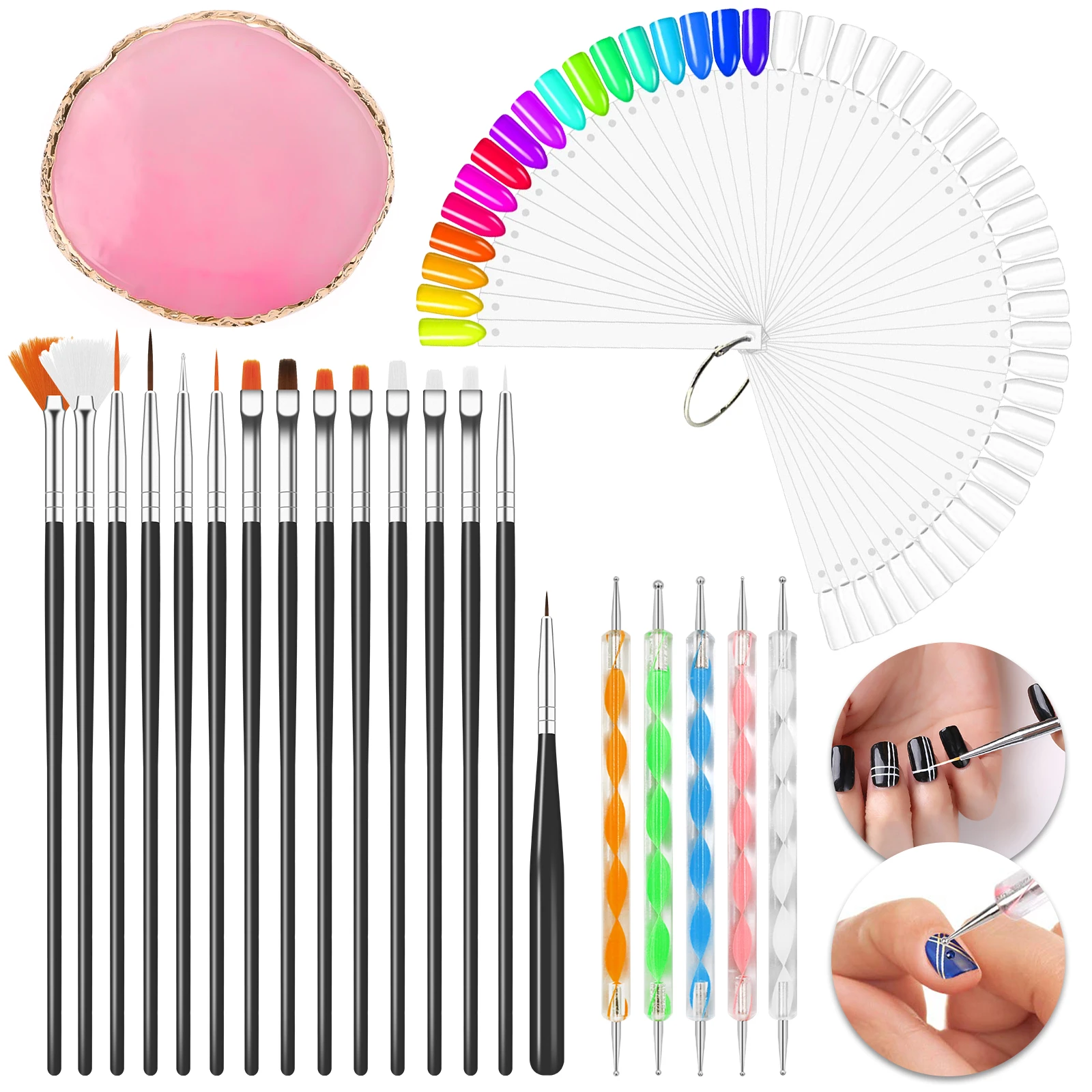 15/5/50Pcs Nail Art Set Accessories Nail Art Brush Design Tip Painting Drawing Carving Dotting Pen FlatFan Liner Acrylic Gel UV
15/5/50Pcs Nail Art Set Accessories Nail Art Brush Design Tip Painting Drawing Carving Dotting Pen FlatFan Liner Acrylic Gel UV
