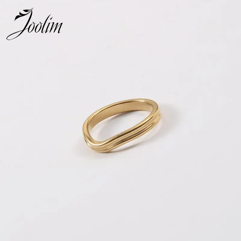 Joolim High End Gold Finish No Fade Simple Irregular Double Curved Surface Abstract Rings Stainless Steel Jewelry Wholesale
Joolim High End Gold Finish No Fade Simple Irregular Double Curved Surface Abstract Rings Stainless Steel Jewelry Wholesale