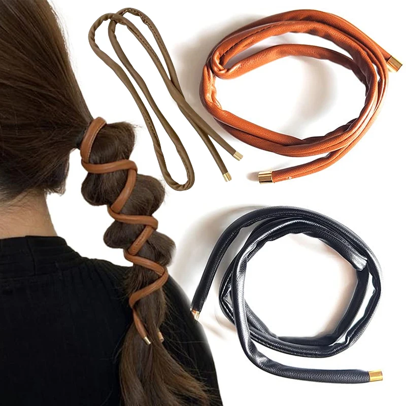 Fashion INS Temperament PU Leather Hair Ties Scrunchies Hair Clips Simple Design Sense Back Head Hairpin Headdress Wholesale
Fashion INS Temperament PU Leather Hair Ties Scrunchies Hair Clips Simple Design Sense Back Head Hairpin Headdress Wholesale