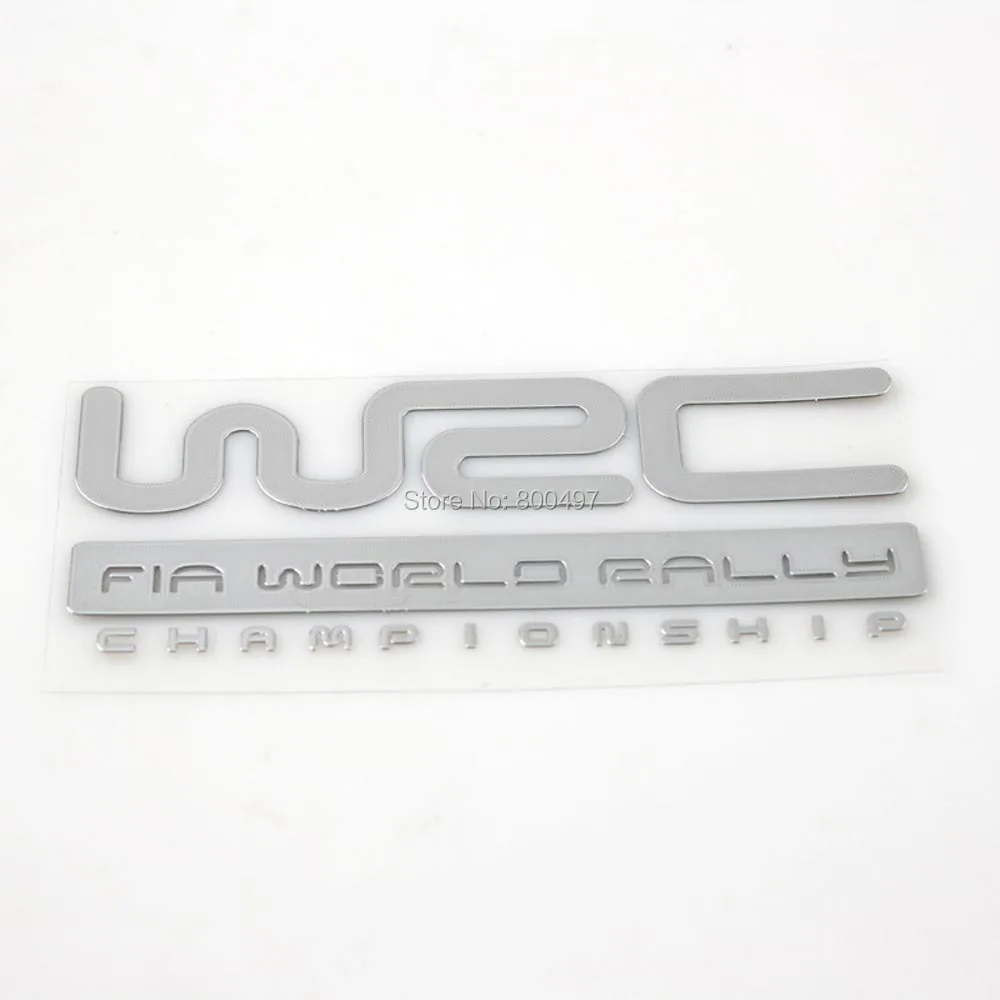 

Car Styling 3D Car Trunk Nickel Alloy Badge Adhesive Emblem Sticker Accessory Decal For WRC FIA World Rally Championship