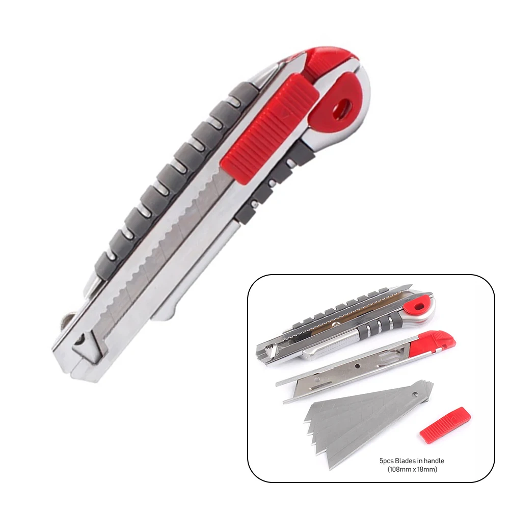High Quality Retractable Blade Knife Pocket Utility Knife Plastic Shell 5pcs Blades Cutting Tool Cutter
High Quality Retractable Blade Knife Pocket Utility Knife Plastic Shell 5pcs Blades Cutting Tool Cutter