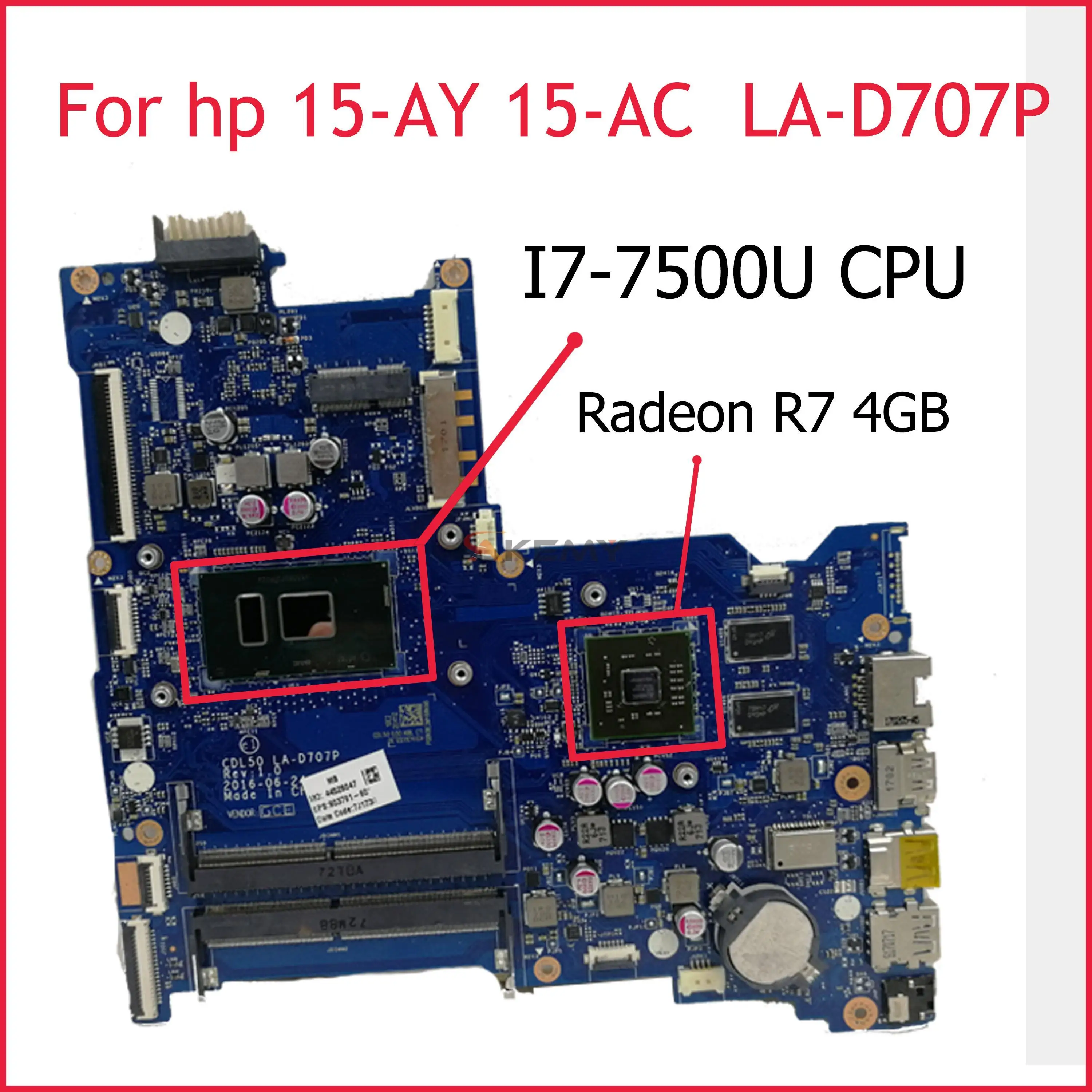 Материнская плата Akemy CDL50 LA-D707P 903787-601 903787-501 906359-001 для ПК HP 15-AY 15-AY180TX SR2ZV i7-7500U Radeon R7 4 Гб
Материнская плата Akemy CDL50 LA-D707P 903787-601 903787-501 906359-001 для ПК HP 15-AY 15-AY180TX SR2ZV i7-7500U Radeon R7 4 Гб