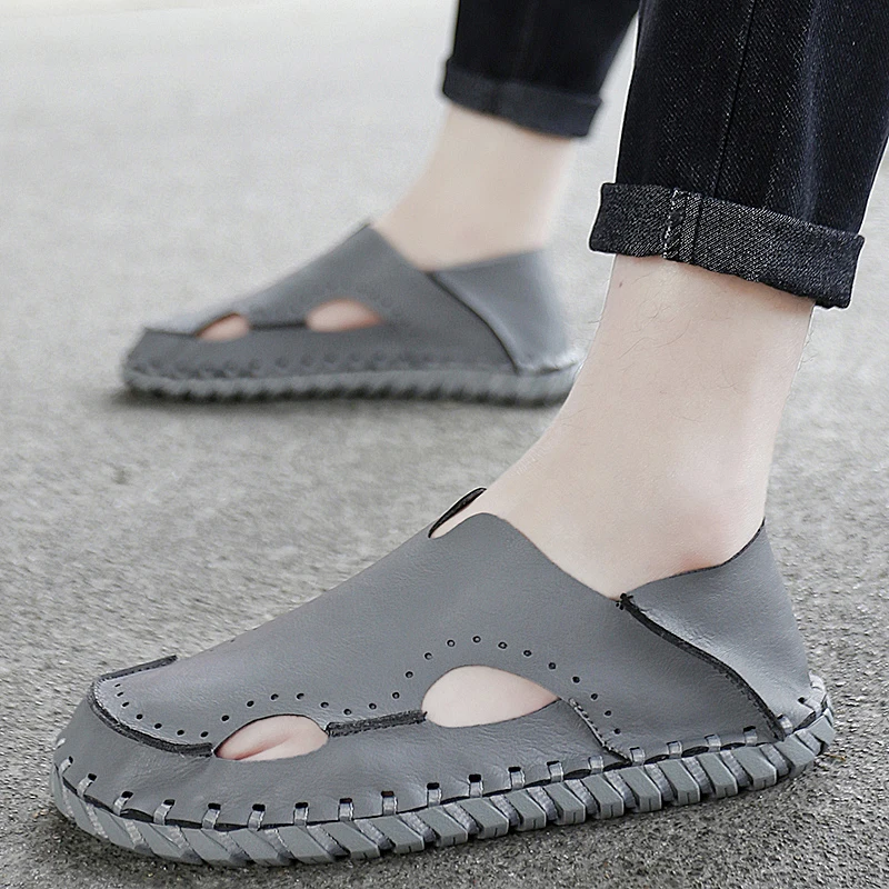 Summer Men Casual Beach Outdoor Water Shoes Breathable Trekking Fashion Hiking Climbing Fishing Genuine Leather Leisure Sandals
Summer Men Casual Beach Outdoor Water Shoes Breathable Trekking Fashion Hiking Climbing Fishing Genuine Leather Leisure Sandals