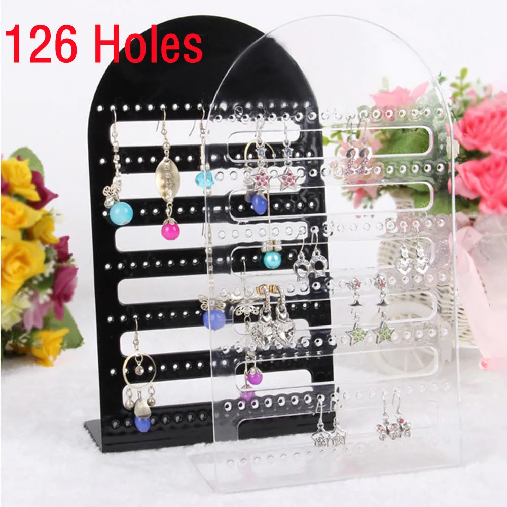 126 Holes Black/White Earrings Ear Studs Holder Jewelry Organizer Stand Fashion Earrings Display Rack 23.5x13.5x5.5cm
126 Holes Black/White Earrings Ear Studs Holder Jewelry Organizer Stand Fashion Earrings Display Rack 23.5x13.5x5.5cm