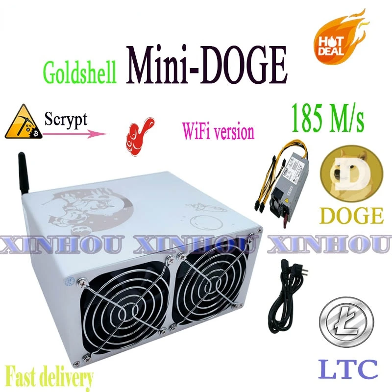 Аксессуары для майнинга, версия Wi-Fi Goldshell Mini DOGE 185M 235W Dogecoin LTC miner, более экономичный, чем Asic LT5 Antminer L3 Innosilicon A4
Аксессуары для майнинга, версия Wi-Fi Goldshell Mini DOGE 185M 235W Dogecoin LTC miner, более экономичный, чем Asic LT5 Antminer L3 Innosilicon A4