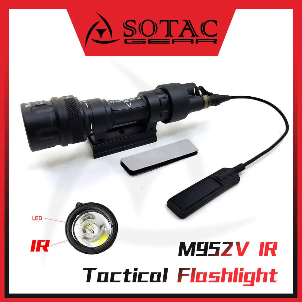 

SOTAC GEAR Tactical Flashlight M952V IR Light Hunting Outdoor Scout Light with QD Mount Fit 20mm Picatinny Rail